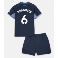 Dres Tottenham Hotspur Radu Dragusin #6 Gostujuci za djecu 2023-24 Kratak Rukav (+ kratke hlače)